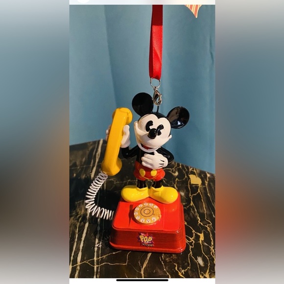 NWT Disney Parks Pop Century Resort Mickey Mouse Phone Christmas Ornament NWT - Picture 6 of 8